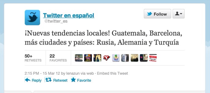 Nuevas tendencias Locales en Twitter, entre ellas Guatemala