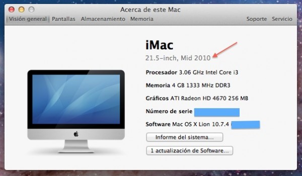 Información Acerca de este Mac