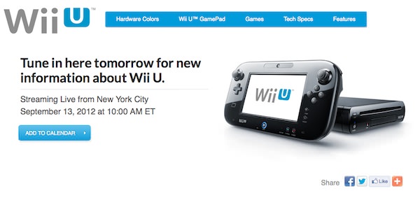 Streaming del Evento del Preview de Nintendo Wii U