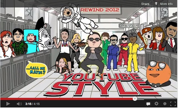 Lo más visto en Youtube durante el 2012