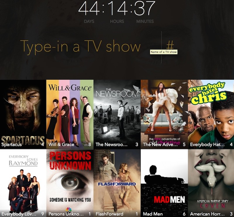 Cuanto tiempo haz gastado viendo Series de Televisión