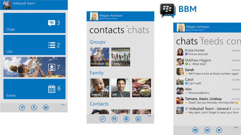 Blackberry Messenger disponible para Windows Phone
