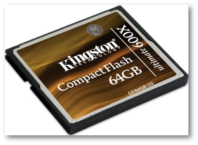 Kingston presenta una tarjeta 600X CompactFlash de 64GB