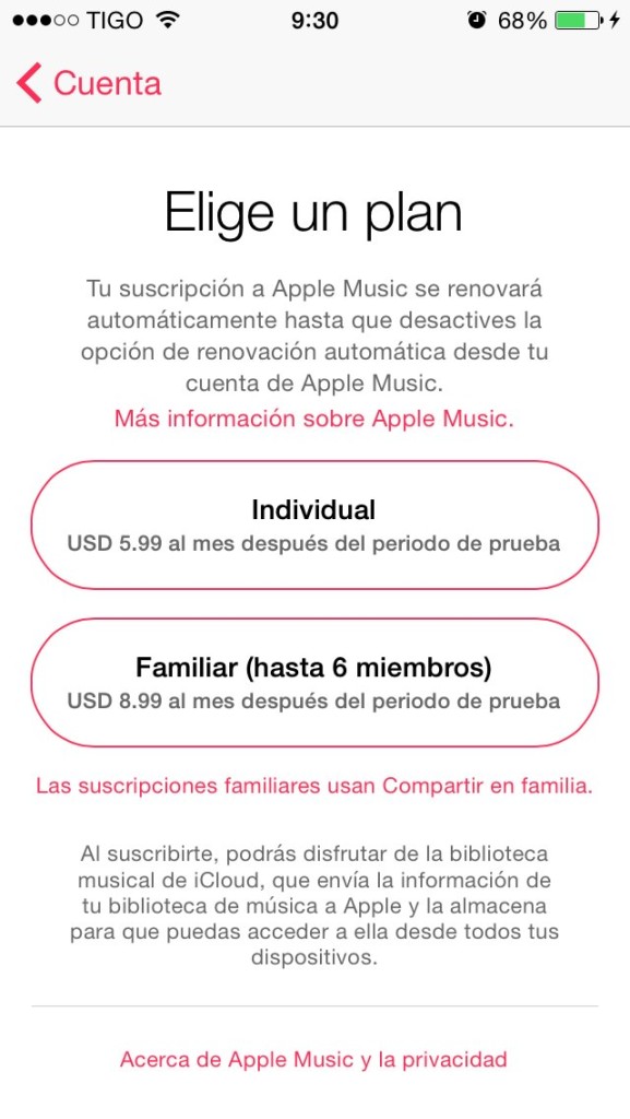 Apple Music Precio Guatemala