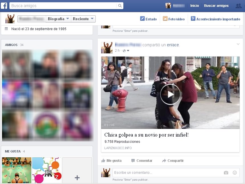 Cuidado con videos en Facebook