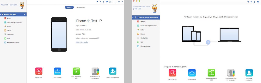Transfiere Archivos a Dispositivos iOS sin necesidad de iTunes
