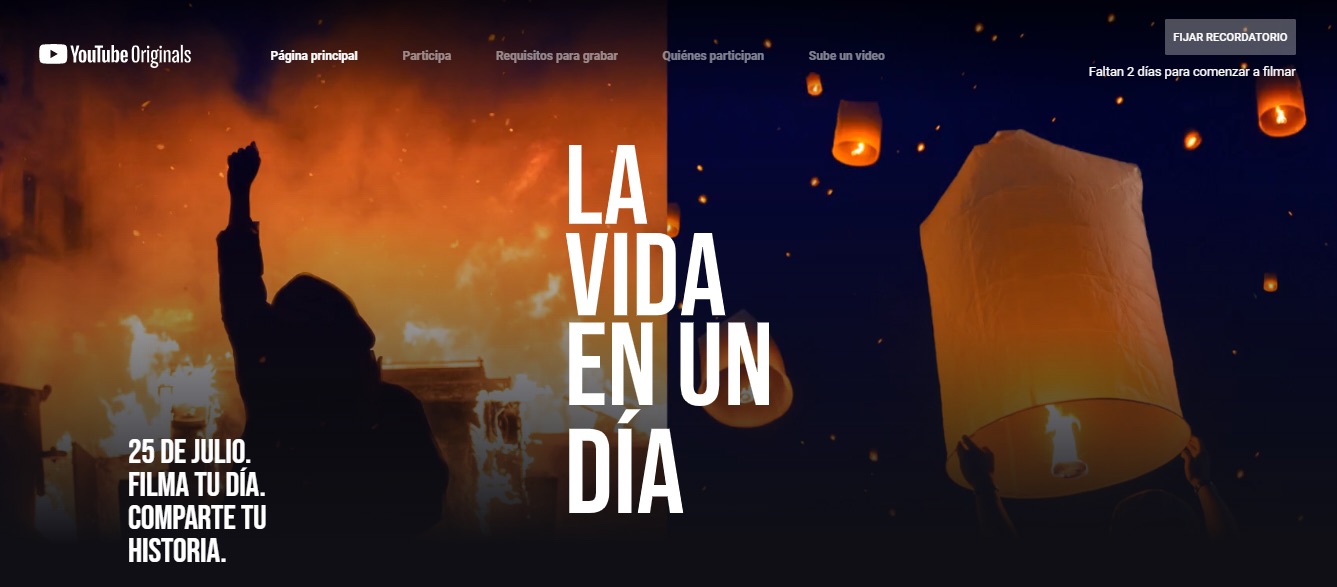 Forma parte de «La vida en un día 2020»  una producción de Youtube Originals
